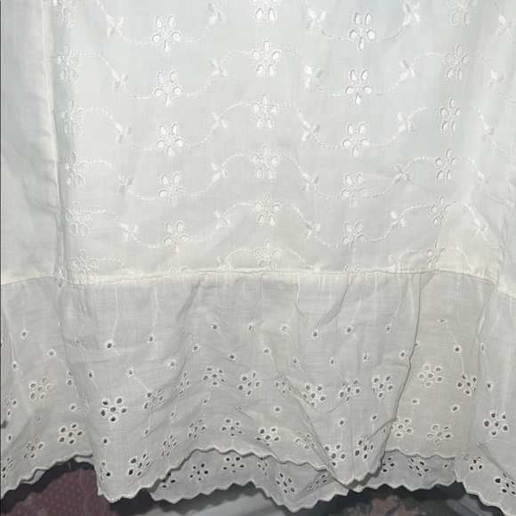 Vintage white Eyelet Skirt - Picture 5 of 6